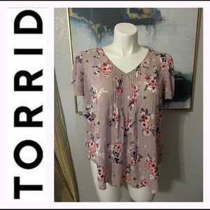 Torrid floral pink Top